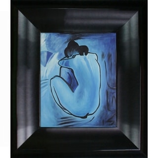 La Pastiche Blue Nude with Black Matte King Frame, 15" x 17" - Bed Bath